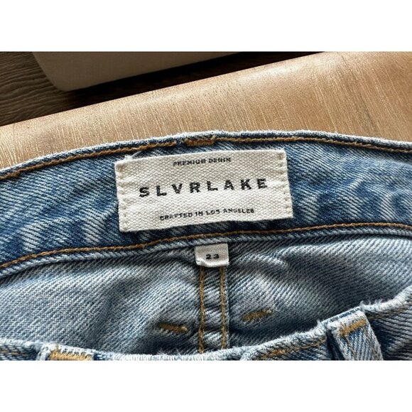 SLVRLAKE London Straight Leg High Rise Jeans in Heartache Size 23 - Picture 7 of 13
